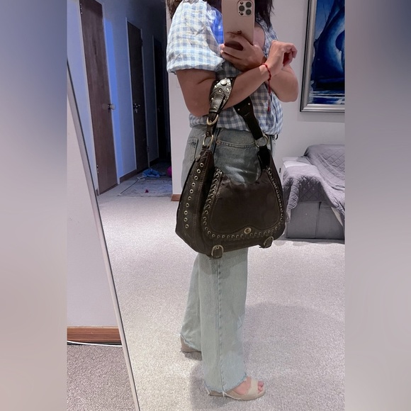 Coach limited edition brown Shoulder Bag with Decorative Metal Details - Picture 15 of 17